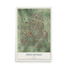 Map of Duncanville, Texas, 12 x 18 inch unframed archival matte print