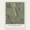 El Segundo Barrio, Texas map print, the full design