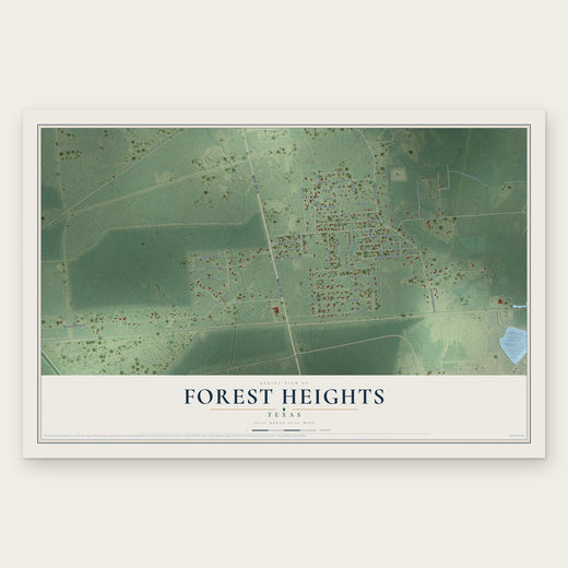 Forest Heights, Texas map print, the full design