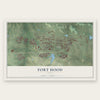 Fort Hood, Texas map print, the full design