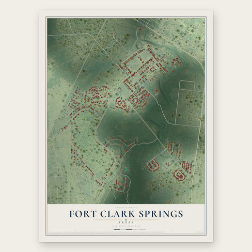 Fort Clark Springs, Texas map print, the full design