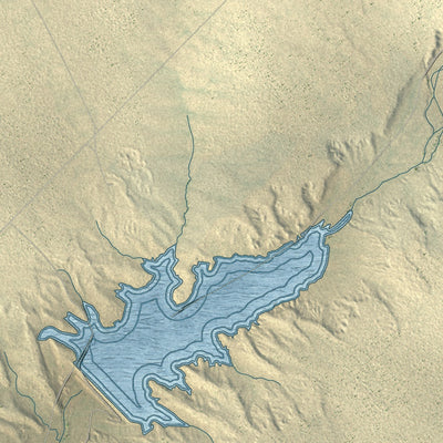 Close-up of the map of Fort Hancock, Texas print showing street and building detail