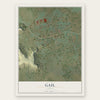 Gail, Texas map print, the full design