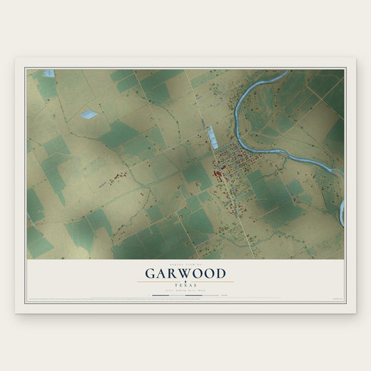 Garwood, Texas map print, the full design