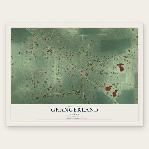 Grangerland, Texas map print, the full design