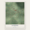 Hamshire, Texas map print, the full design