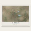 Harrold, Texas map print, the full design