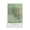 Map of Hilshire Village, Texas, 12 x 18 inch unframed archival matte print