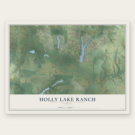 Holly Lake Ranch, Texas map print, the full design