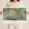 Map of Hondo, Texas, 12 x 18 inch unframed archival matte print