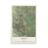 Map of Hutto, Texas, 12 x 18 inch unframed archival matte print