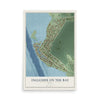 Map of Ingleside on the Bay, Texas, 12 x 18 inch unframed archival matte print