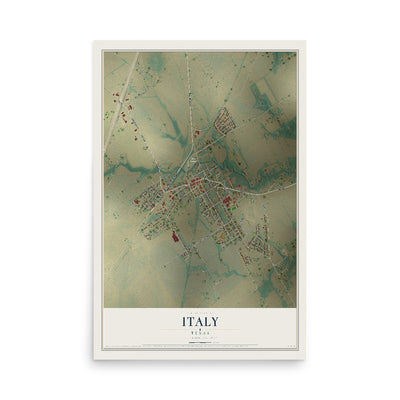 Map of Italy, Texas, 12 x 18 inch unframed archival matte print