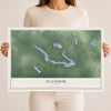 Map of Ivanhoe, Texas, 12 x 18 inch unframed archival matte print