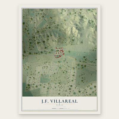 J.F. Villareal, Texas map print, the full design
