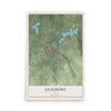 Map of Jacksboro, Texas, 12 x 18 inch unframed archival matte print