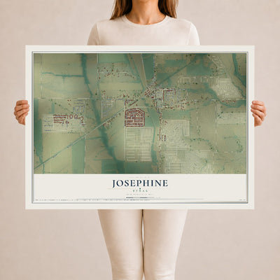 Map of Josephine, Texas, 24 x 36 inch unframed archival matte print