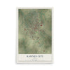 Map of Karnes City, Texas, 12 x 18 inch unframed archival matte print