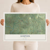 Map of Kempner, Texas, 12 x 18 inch unframed archival matte print
