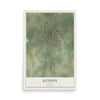 Map of Kenedy, Texas, 12 x 18 inch unframed archival matte print