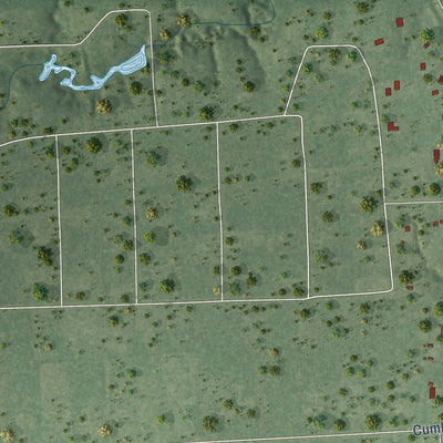 Second close-up of the map of Kenefick, Texas print showing more streets and buildings