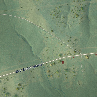 Second close-up of the map of Kennard, Texas print showing more streets and buildings