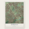 Kohrville, Texas map print, the full design
