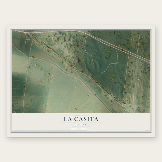 La Casita, Texas map print, the full design