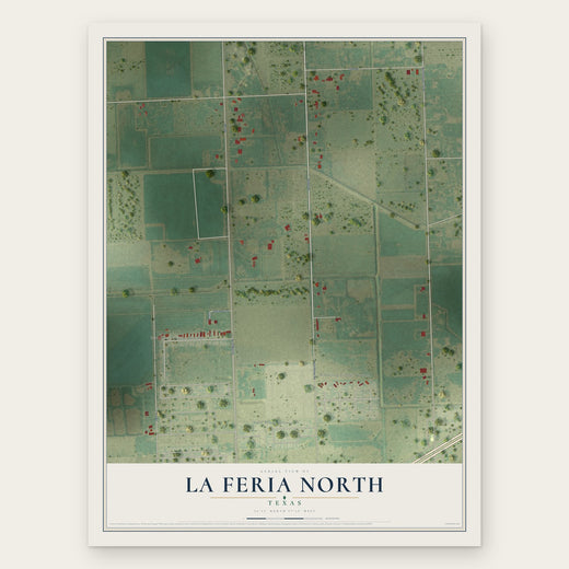 La Feria North, Texas map print, the full design