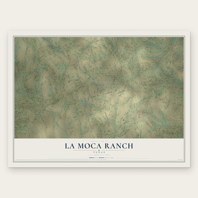 La Moca Ranch, Texas map print, the full design