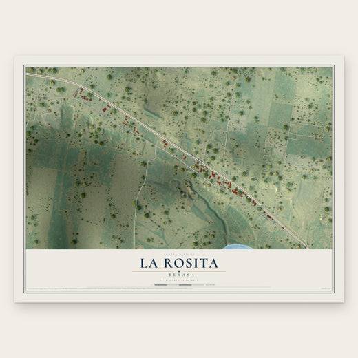 La Rosita, Texas map print, the full design