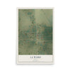 Map of La Ward, Texas, 12 x 18 inch unframed archival matte print