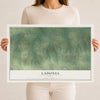 Map of Ladonia, Texas, 12 x 18 inch unframed archival matte print