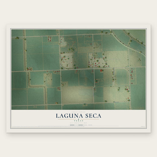 Laguna Seca, Texas map print, the full design