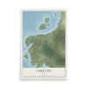 Map of Lake City, Texas, 12 x 18 inch unframed archival matte print