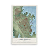 Map of Lake Dallas, Texas, 12 x 18 inch unframed archival matte print