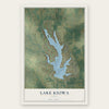 Lake Kiowa, Texas map print, the full design