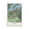 Map of Lakeway, Texas, 12 x 18 inch unframed archival matte print