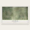 Las Pilas, Texas map print, the full design