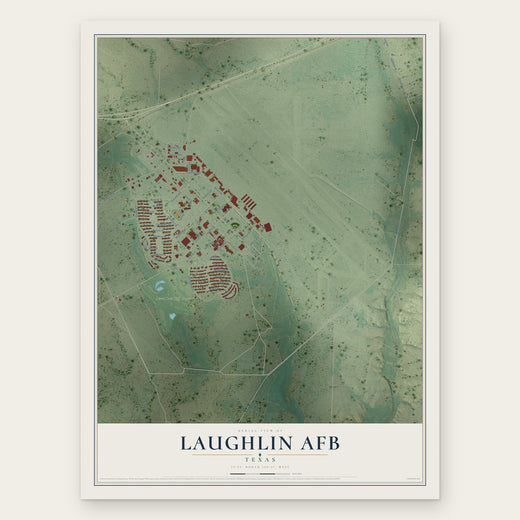 Laughlin AFB, Texas map print, the full design