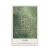 Map of Lefors, Texas, 12 x 18 inch unframed archival matte print