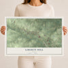 Map of Liberty Hill, Texas, 12 x 18 inch unframed archival matte print
