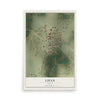 Map of Lipan, Texas, 12 x 18 inch unframed archival matte print