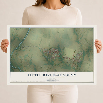 Map of Little River-Academy, Texas, 12 x 18 inch unframed archival matte print