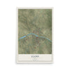 Map of Llano, Texas, 12 x 18 inch unframed archival matte print