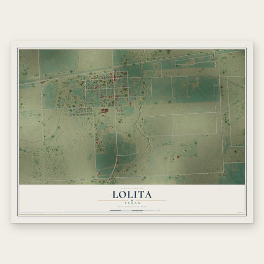 Lolita, Texas map print, the full design