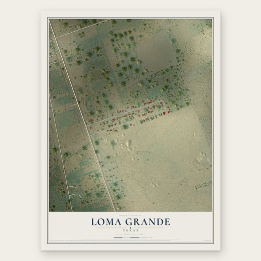 Loma Grande, Texas map print, the full design