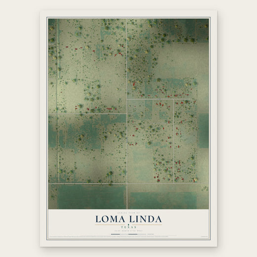 Loma Linda, Texas map print, the full design