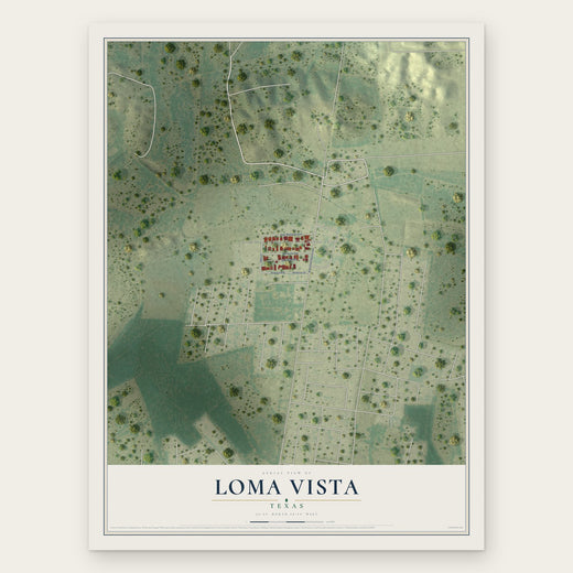 Loma Vista, Texas map print, the full design