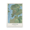 Map of Lone Star, Texas, 12 x 18 inch unframed archival matte print